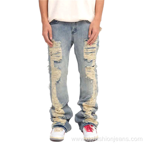 High Street Tassels Men's Ripped Jeans